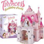 Princess Birthday Party 95 PCS+ 3D Princess Castle Crystal Gem Stickers 2 in 1