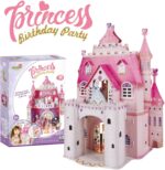 Princess Birthday Party 95 PCS+ 3D Princess Castle Crystal Gem Stickers 2 in 1