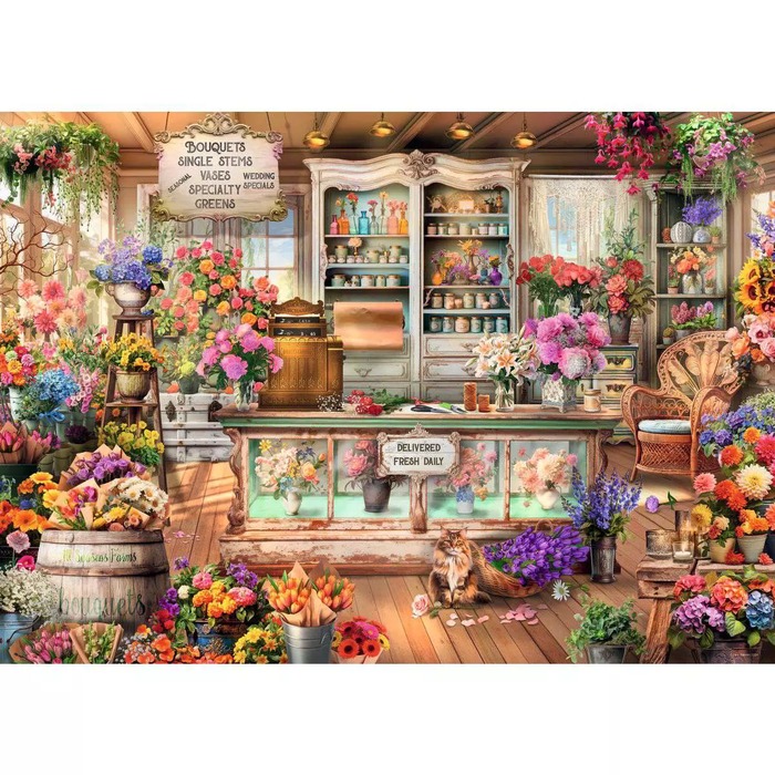 All Seasons Flower Shop – 1000 Pieces – finished puzzle image