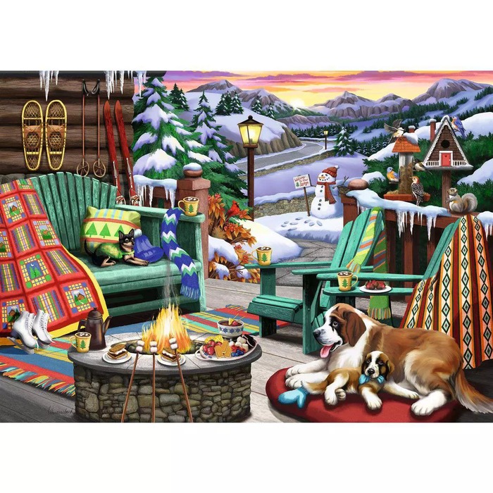 Apres All Day – 500 Large Pieces – finished puzzle image