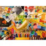 Art Studio – 500 Pieces – finished puzzle image