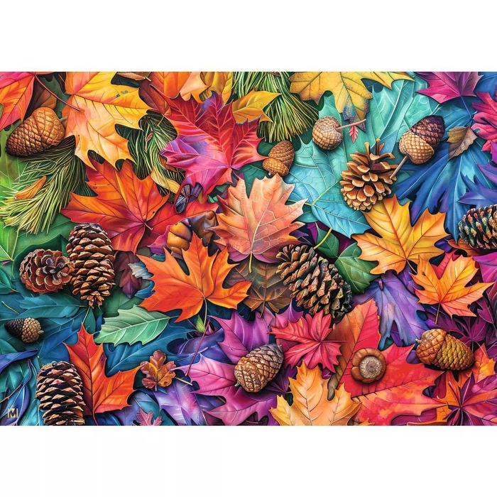 Autumn Riches – 500 Large Pieces – finished puzzle image