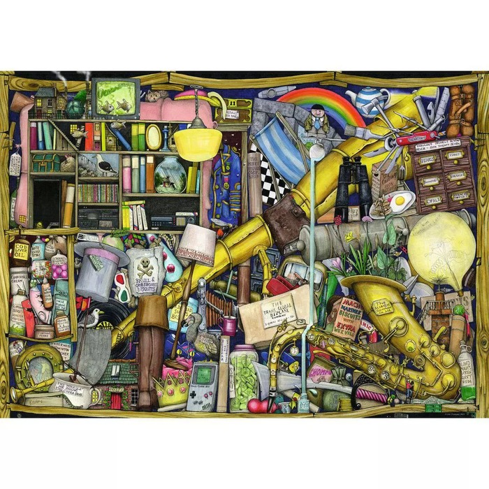 Colin Thompson Grandad's Locker – 1000 Pieces – finished puzzle image
