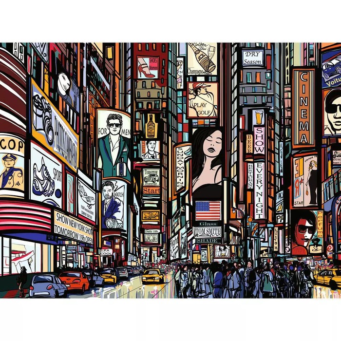 Colourful New York – 1000 Pieces – finished puzzle image