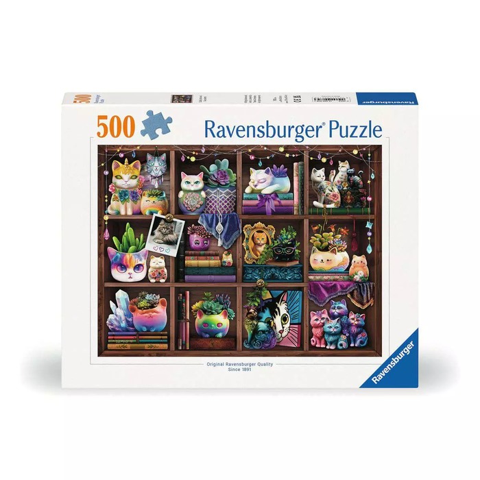 Cubby Cats and Succulents – 500 Pieces – Ravensburger puzzle box