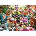 Dean MacAdam The Cat Groomer – 1000 Pieces – finished puzzle image