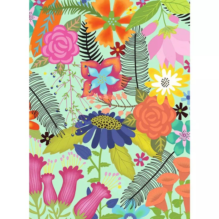 Flowerjungle – 500 Pieces – finished puzzle image