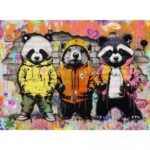 Furry Friends Graffiti – 500 Pieces – finished puzzle image
