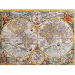 Historic World Map – 1500 Pieces – finished puzzle image