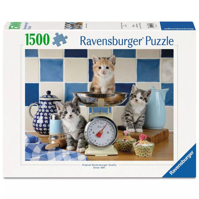 Kittens in the Kitchen – 1500 Pieces (box) Kittens in the Kitchen – 1500 Pieces – Ravensburger puzzle box