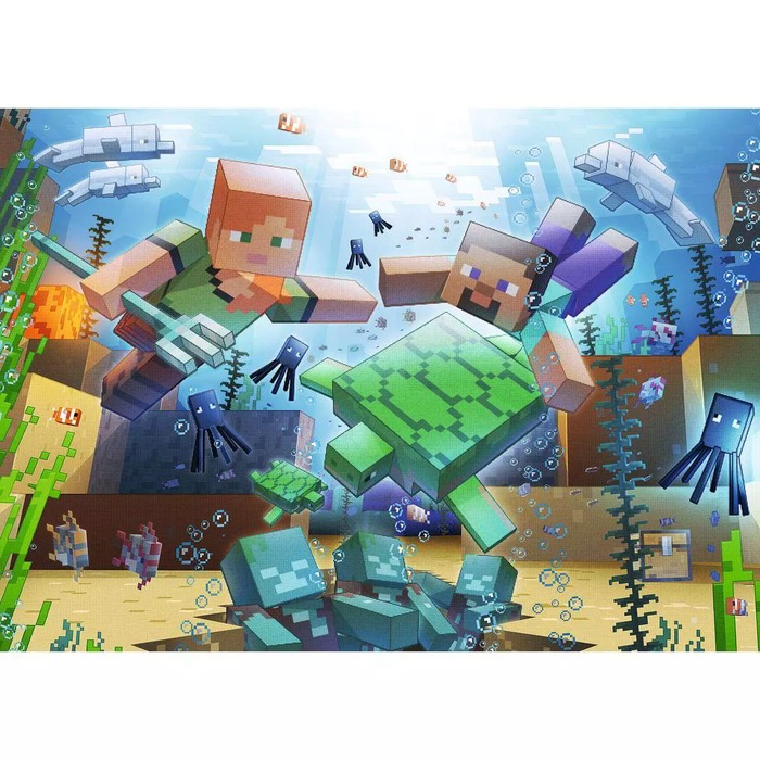 Minecraft Mosaic – 1000 Pieces – finished puzzle image