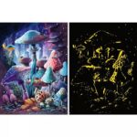 Moonlight Mushrooms – 500 Pieces – finished puzzle image