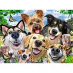 Selfies Dogs' Delight – 500 Pieces – finished puzzle image