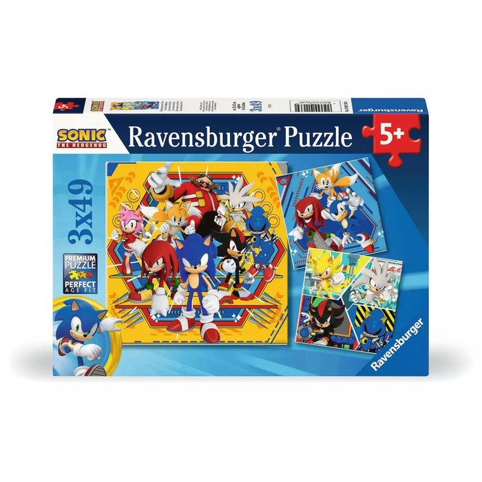 Sonic the Hedgehog – 3 x 49 Pieces (box) Sonic the Hedgehog – 3 x 49 Pieces – Ravensburger puzzle box
