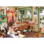 Steve Read My Haven Artist's Shed – 1000 Pieces – finished puzzle image