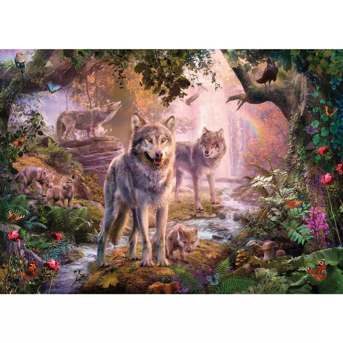 Summer Wolves – 1000 Pieces – finished puzzle image