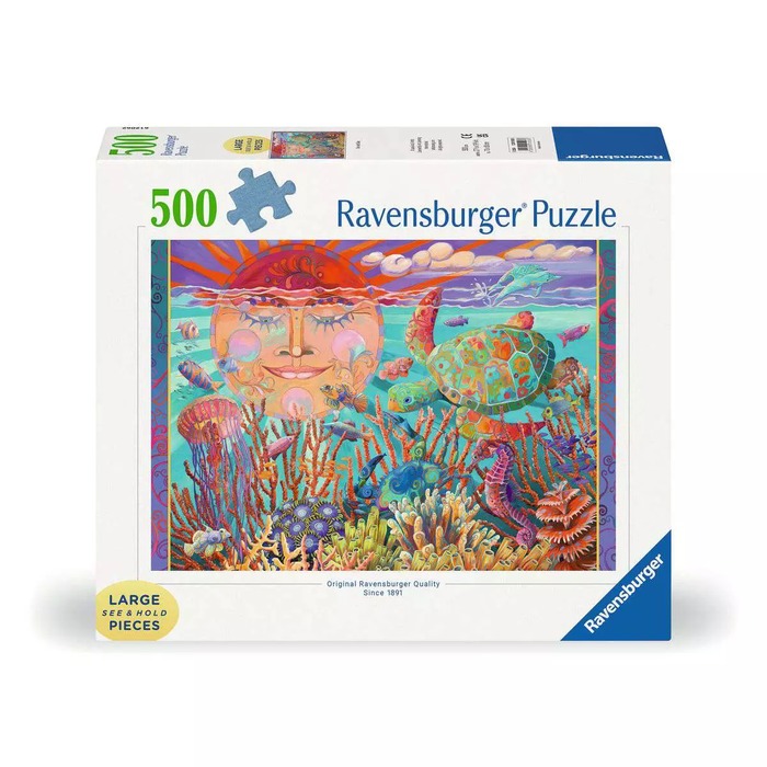 Sun and Sea – 500 Large Pieces (box) Sun and Sea – 500 Large Pieces – Ravensburger puzzle box