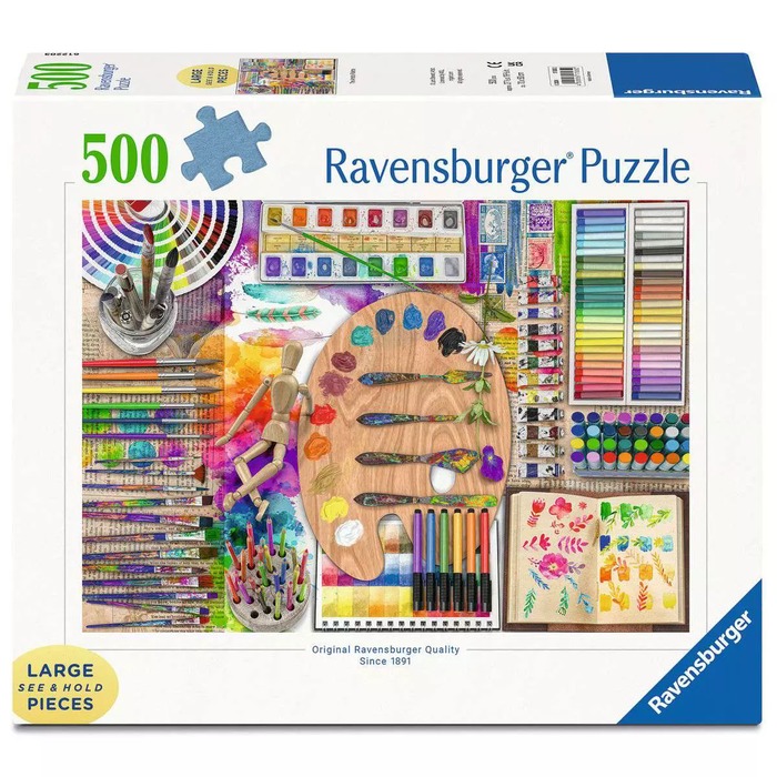 The Artist's Palette – 500 Large Pieces (box) The Artist's Palette – 500 Large Pieces – Ravensburger puzzle box