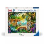 Tiger Family in the Oasis – 500 Pieces – Ravensburger puzzle box