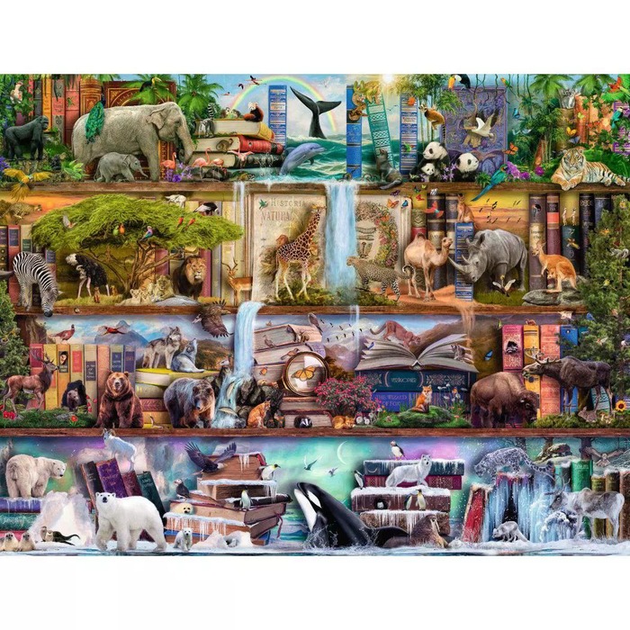Wild Kingdom World – 2000 Pieces – finished puzzle image