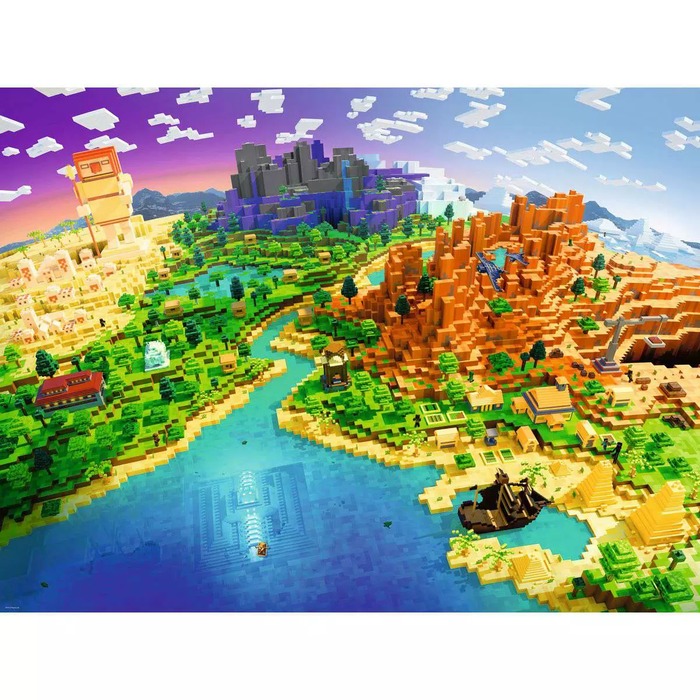 World of Minecraft – 1500 Pieces – finished puzzle image